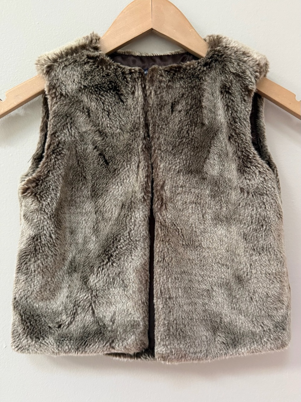 GAP Faux Fur Taupe Kids Vest